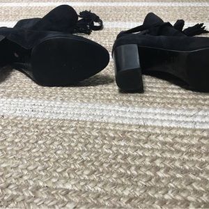 Black suede boots